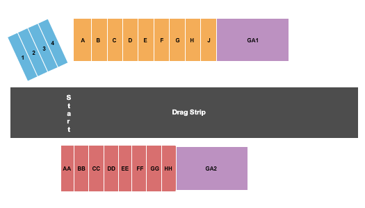 Lucas Oil Raceway NHRA Seating Chart